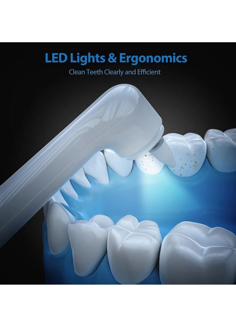 5-in-1 Electric Tooth Polisher & Whitening Kit - USB Rechargeable, LED Light, Waterproof, 5 Modes for Effective Teeth Whitening & Plaque Removal