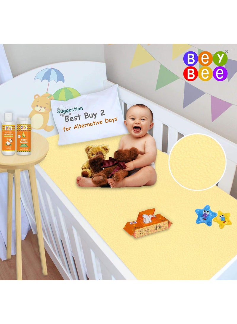Beybee BB1012Y Quick Dry Baby Bed Protector Waterproof Sheet Yellow