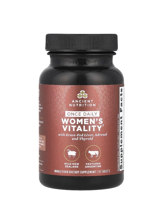Ancient Nutrition, Once Daily Women's Vitality, 30 Tablets