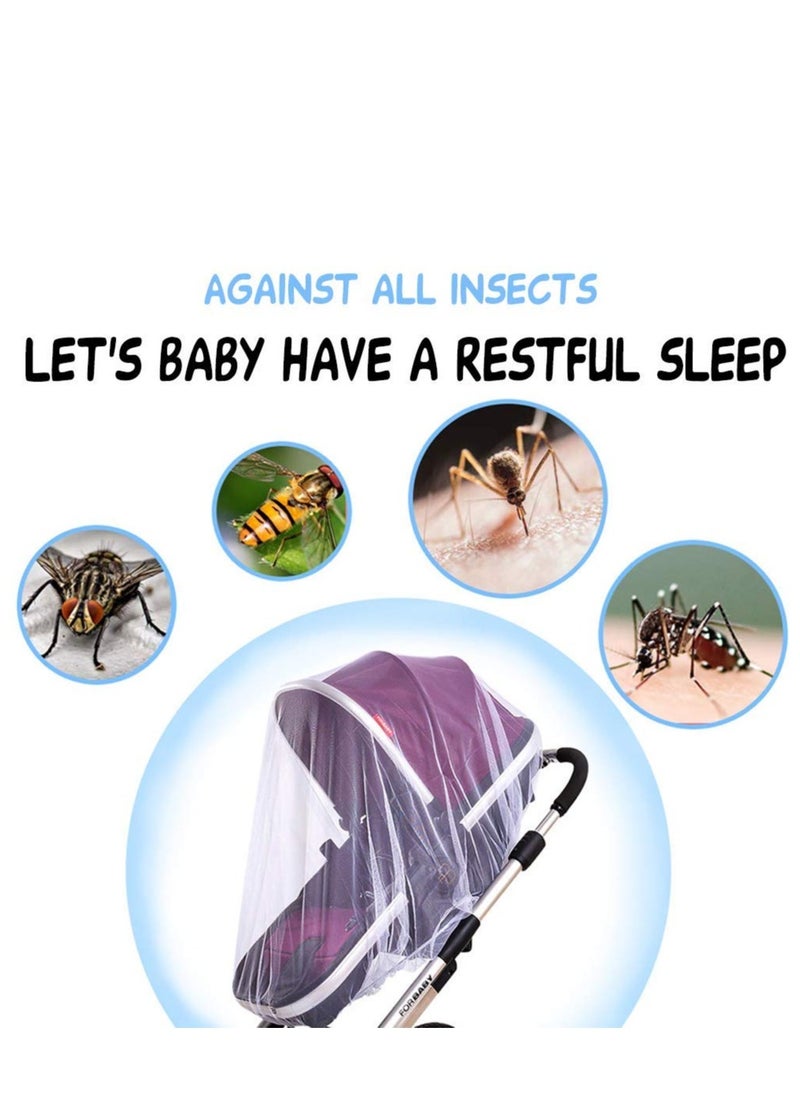Mosquito Net for Stroller - 2 Pack Durable Baby Stroller Mosquito Net - Perfect Bug Net for Strollers, Bassinets, Cradles, Playards, Portable Mini Crib Odorless & Durable Material