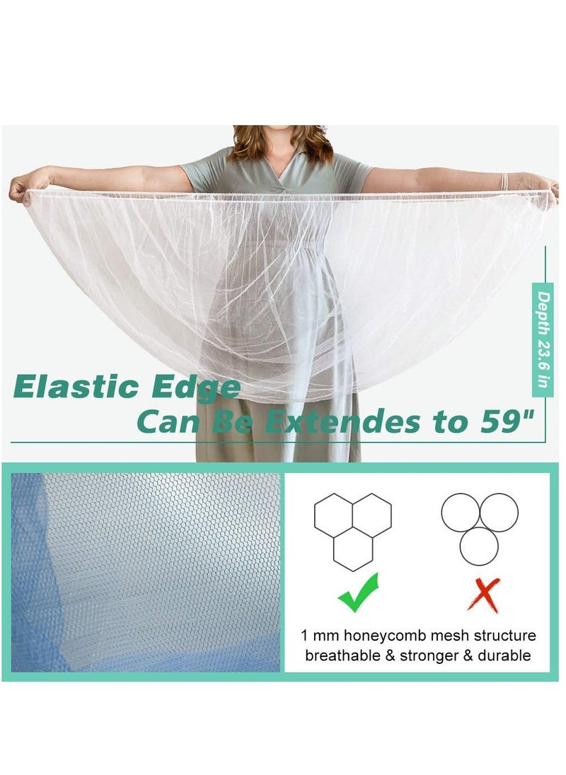 Mosquito Net for Stroller - 2 Pack Durable Baby Stroller Mosquito Net - Perfect Bug Net for Strollers, Bassinets, Cradles, Playards, Portable Mini Crib Odorless & Durable Material