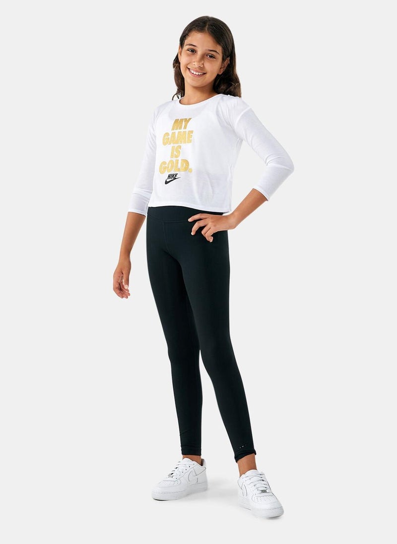 Kids' One Luxe Dri-FIT Leggings (Older Kids)