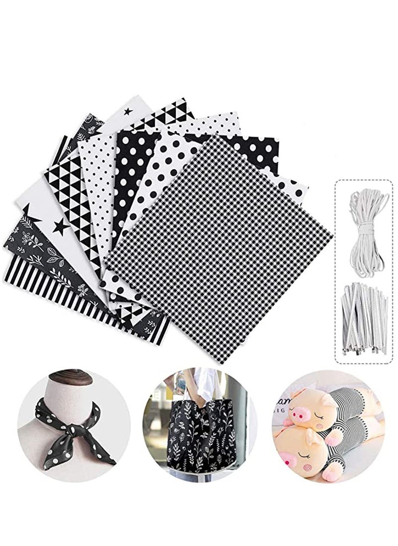 8 Pcs Large 50 x 50 cm Different Pattern Patchwork Fabric Craft Printed TOP Cotton Mixed Bundle Quilting With Flower Pattern Art and Craft Set for Scrapbooking Quilting
