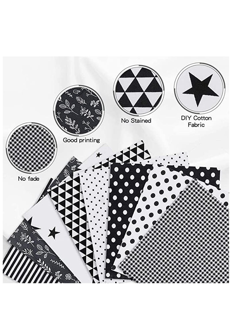 8 Pcs Large 50 x 50 cm Different Pattern Patchwork Fabric Craft Printed TOP Cotton Mixed Bundle Quilting With Flower Pattern Art and Craft Set for Scrapbooking Quilting