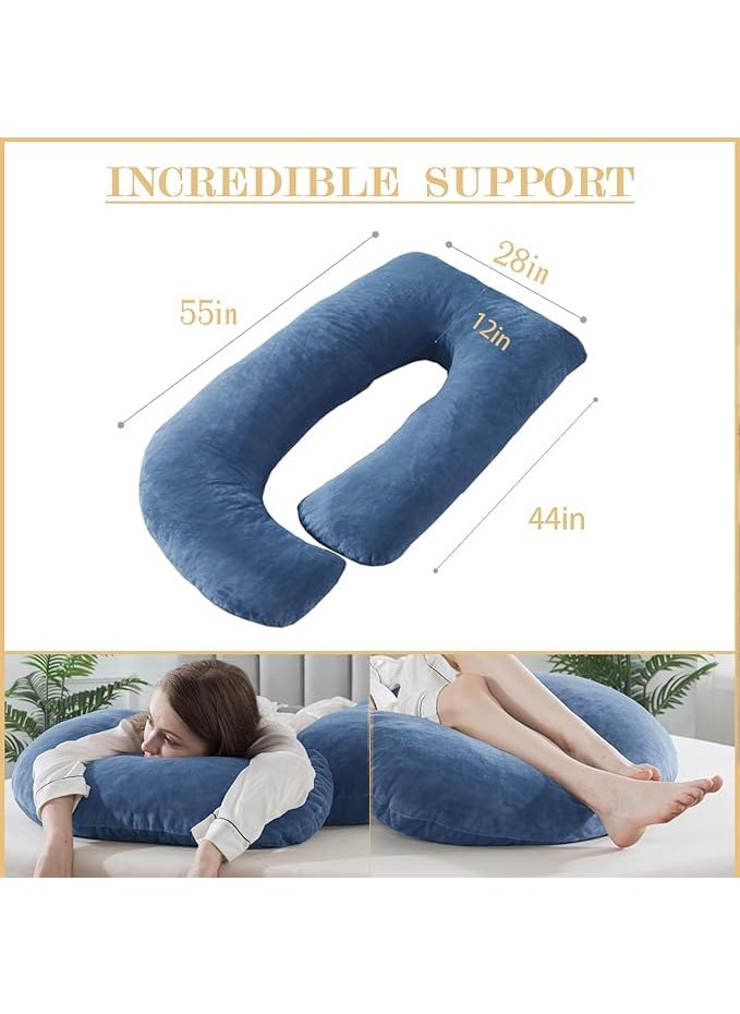 ONENONLY DoctorS Choice G Shaped Microfiber Multifunctional Pregnancy PillowMaternity Pillow Blue