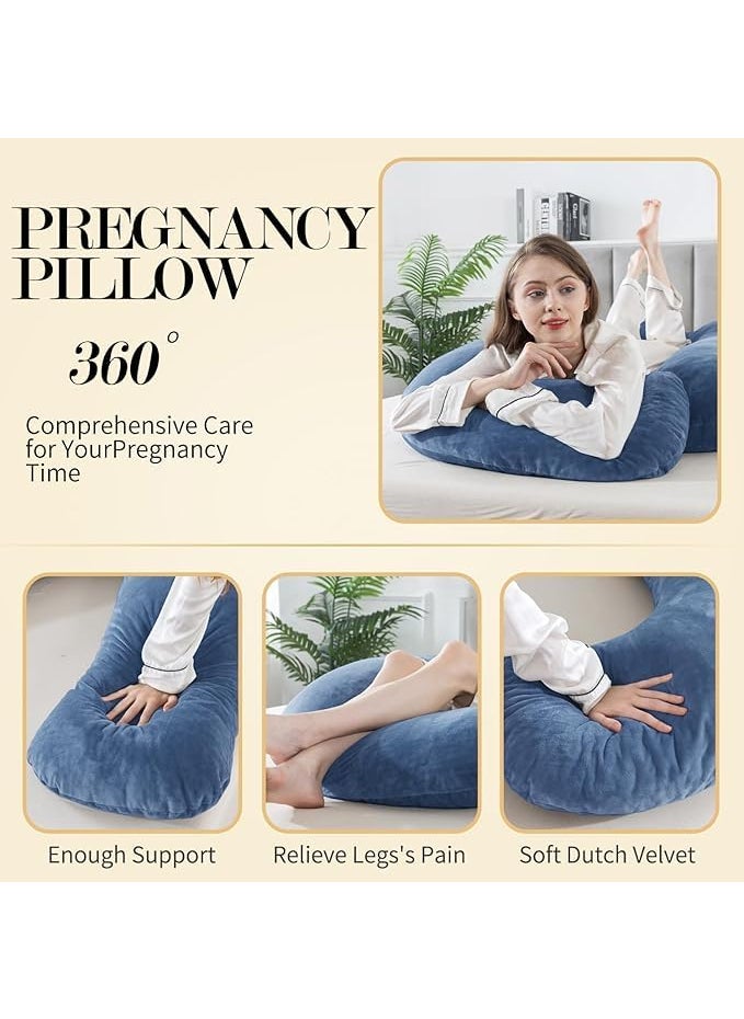 ONENONLY DoctorS Choice G Shaped Microfiber Multifunctional Pregnancy PillowMaternity Pillow Blue