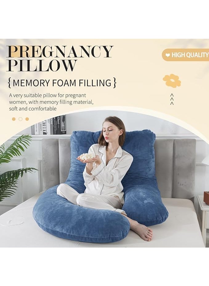 ONENONLY DoctorS Choice G Shaped Microfiber Multifunctional Pregnancy PillowMaternity Pillow Blue