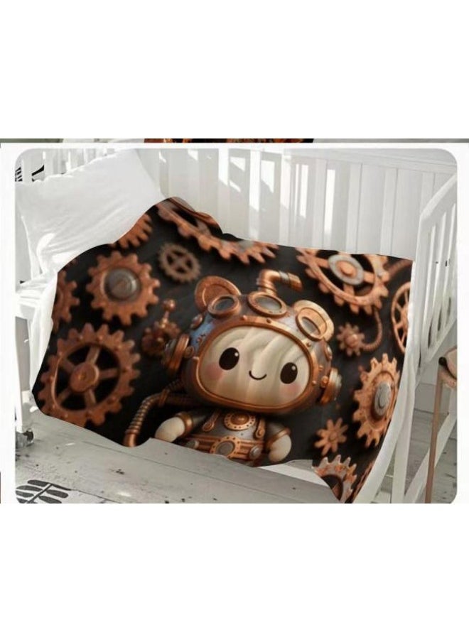 Children's or student cartoon flannel thin blanket (warm and comfortable, suitable for sleep, games) 100cm*150cm