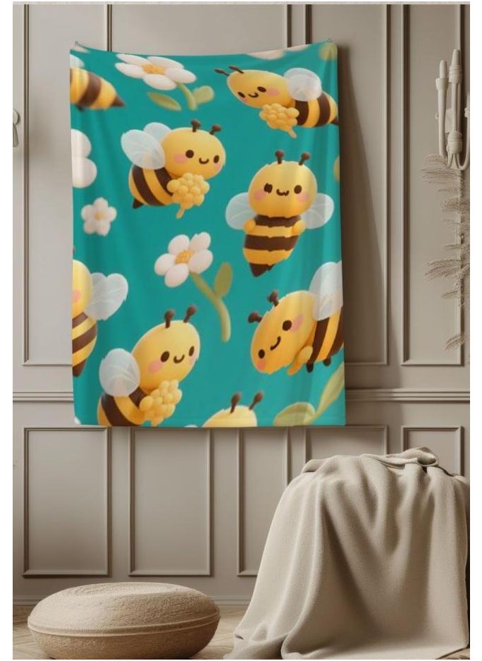 Children's or student cartoon flannel thin blanket (warm and comfortable, suitable for sleep, games) 100cm*150cm