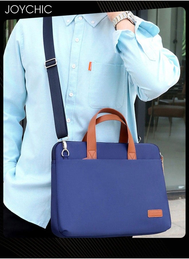 Casual Business Lightweight Zipper Laptop Bag with Adjustable Shoulder Straps for Women Men Work Office Fit 16 inch