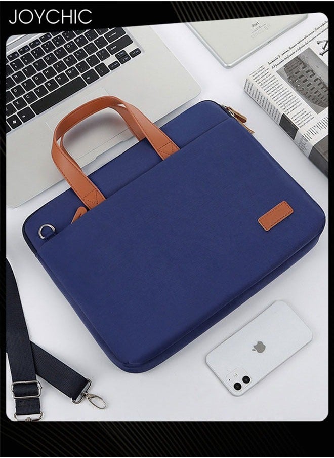 Casual Business Lightweight Zipper Laptop Bag with Adjustable Shoulder Straps for Women Men Work Office Fit 16 inch