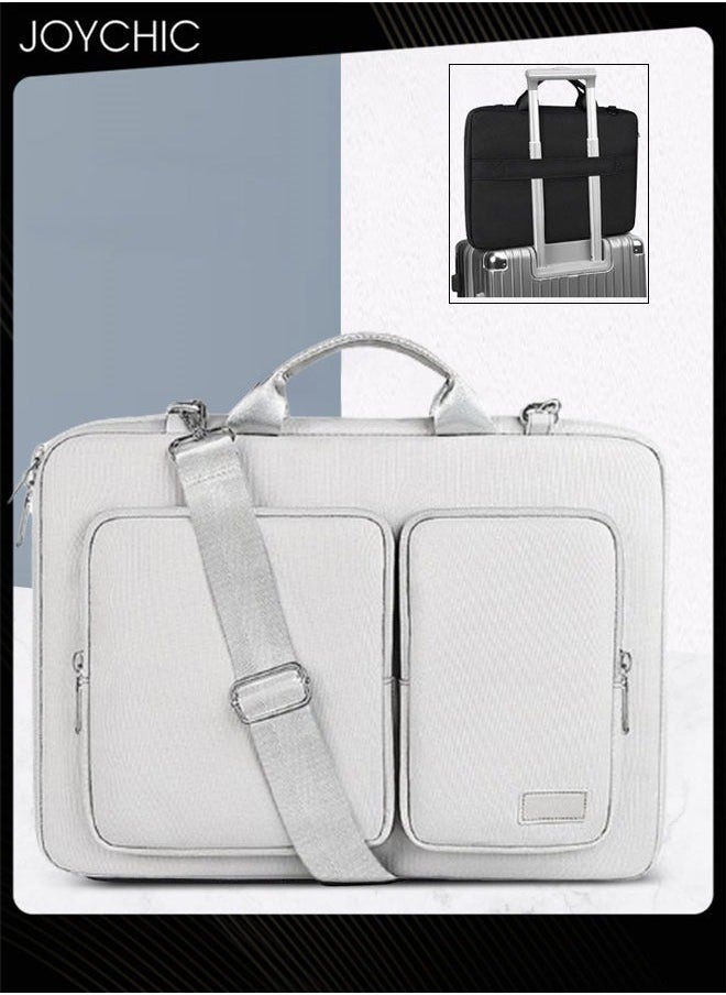 360° Protective Laptop Netbook Messenger Shoulder Bag Large Capacity Tablet Case Handbag with Front Pocket Fit 15.6 inch for Men Women Work School Travel