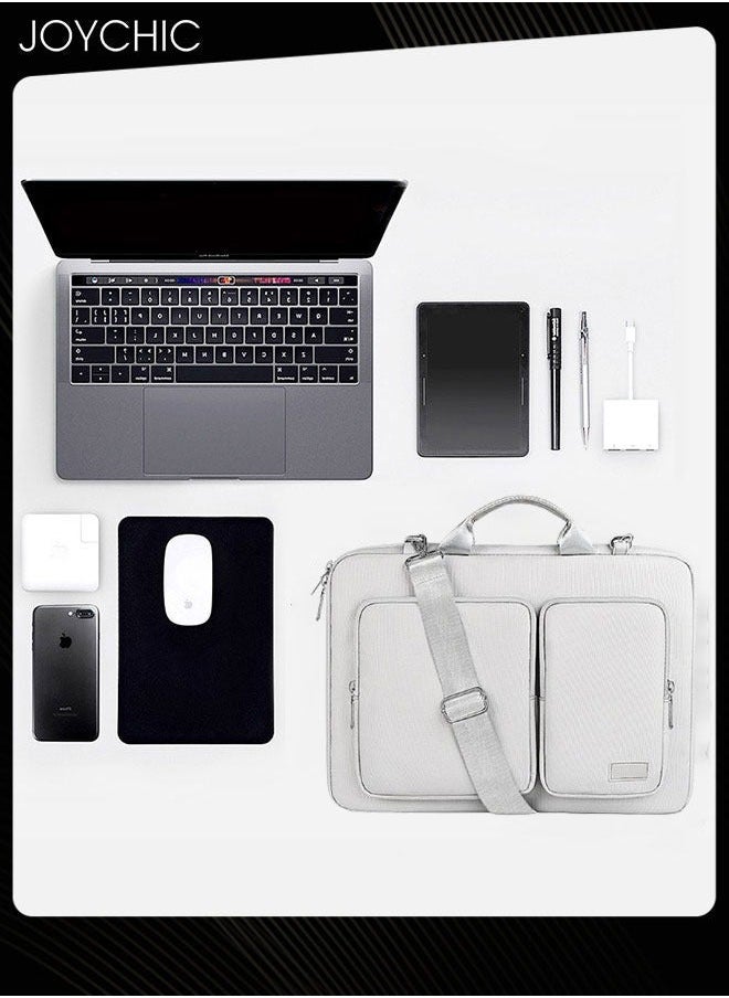 360° Protective Laptop Netbook Messenger Shoulder Bag Large Capacity Tablet Case Handbag with Front Pocket Fit 13.3 inch for Men Women Work School Travel