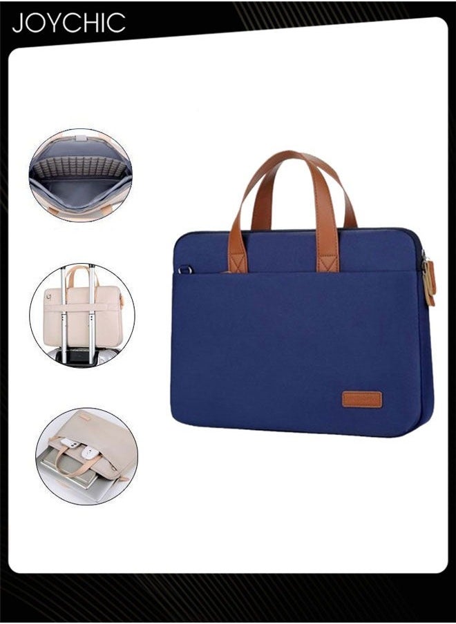 Casual Business Lightweight Zipper Tech Case Laptop Bag with Adjustable Shoulder Straps for Women Men Work Office Fit 13 inch
