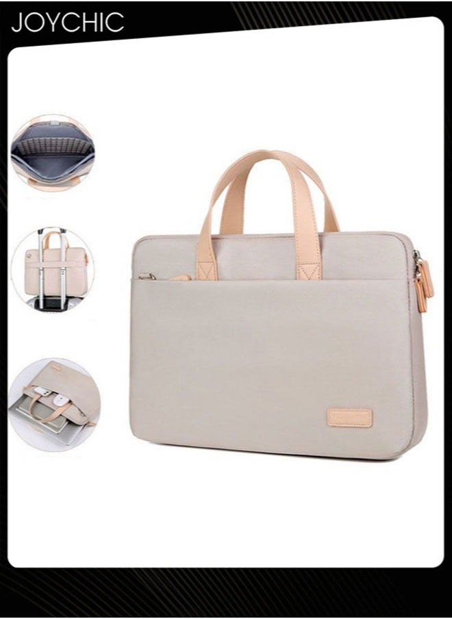 Casual Business Lightweight Zipper Laptop Bag with Adjustable Shoulder Straps for Women Men Work Office School Compatible 13 inch