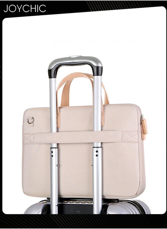 Casual Business Lightweight Zipper Laptop Bag with Adjustable Shoulder Straps for Women Men Work Office School Compatible 13 inch