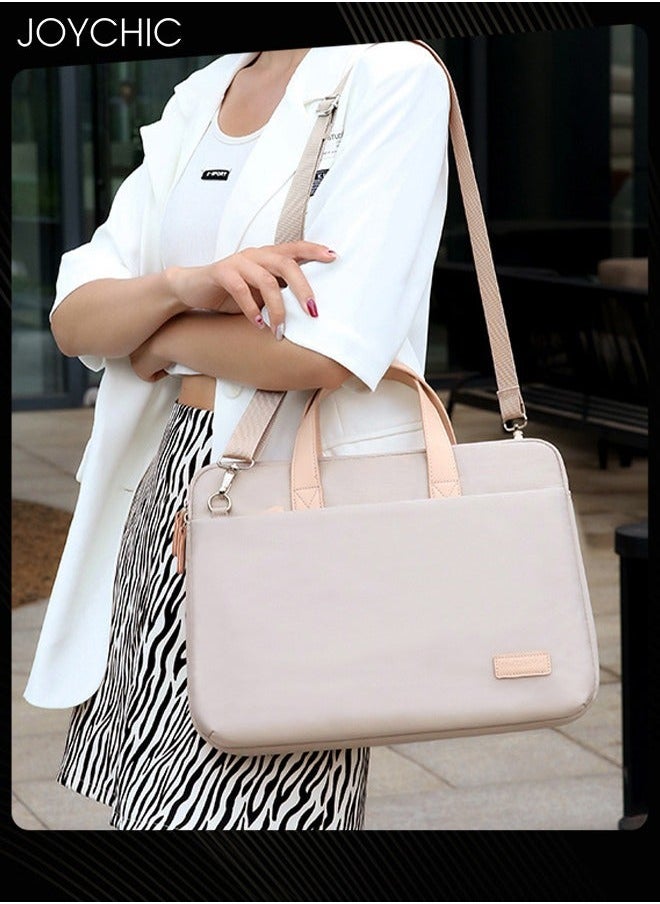 Casual Business Lightweight Zipper Laptop Bag with Adjustable Shoulder Straps for Women Men Work Office School Compatible 13 inch
