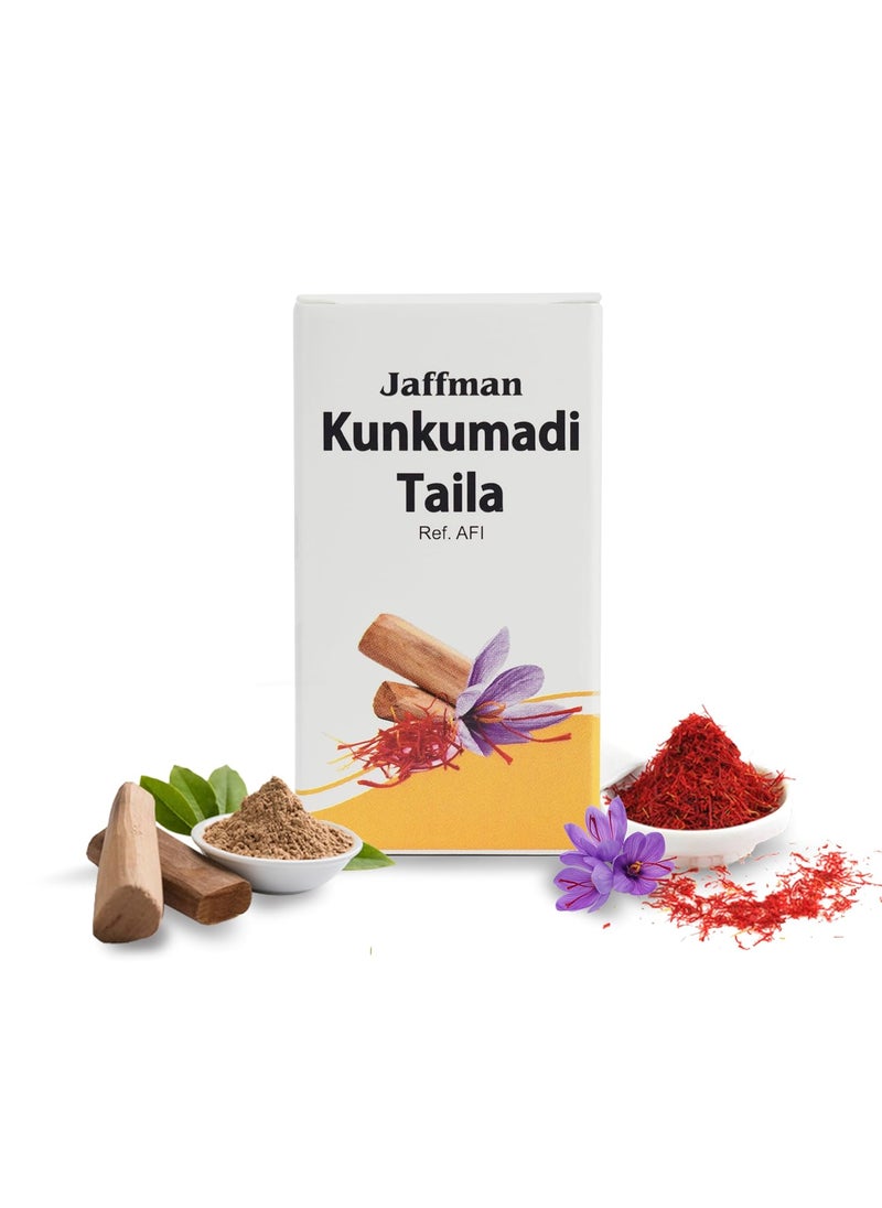 Jaffman Kunkumadi Tailam 20 ml pack of Face Oil for Glowing Skin Enriched With Saffron Sandalwood All Skin Types and No Side Effects 100 Chemical Free Natural Pack of 2