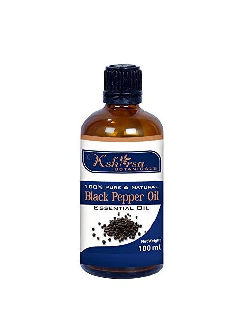 Kshirsa Botanicals 100 Pure Black Pepper Essential OilPiper NigrumTherapeutic Grade For SkinHair 100 Ml