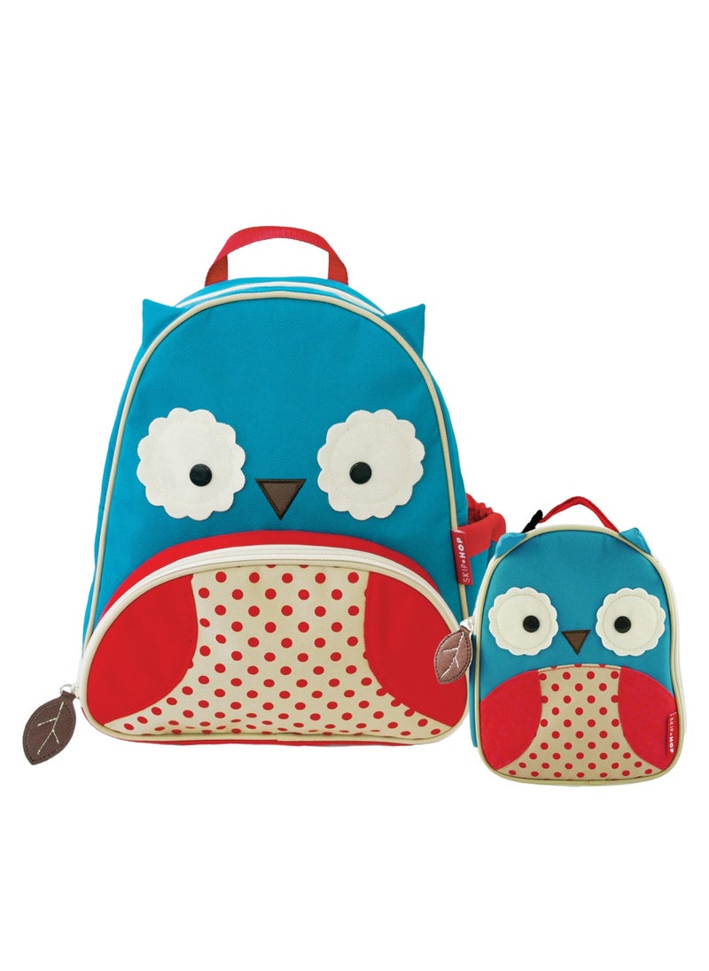 Skip Hop Owl Zoo Little Kid Backpack - 12 Inches and Lunch Bag