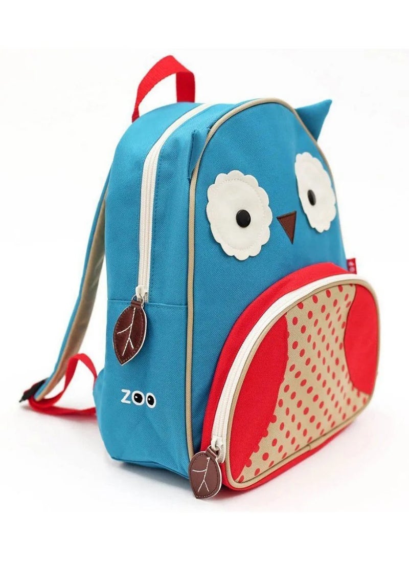 Skip Hop Owl Zoo 12' Toddler Backpack - Durable Kids Travel Bag with Pockets, Comfy Straps, Mesh Bottle Holder