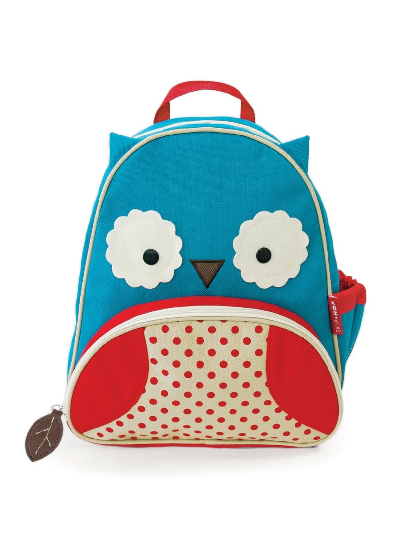 Skip Hop Owl Zoo 12' Toddler Backpack - Durable Kids Travel Bag with Pockets, Comfy Straps, Mesh Bottle Holder