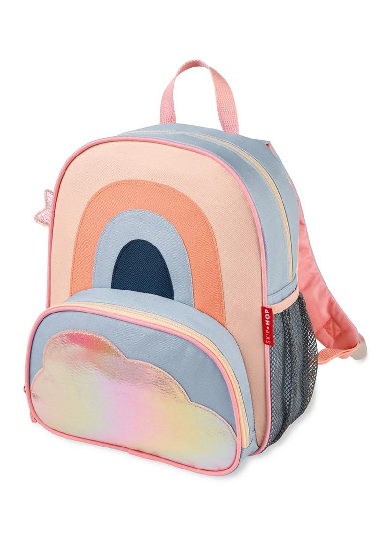 Skip Hop Spark Style Sky Design Kids Backpack, Preschool Backpack for Boys and Girls, Spacious, Adjustable Padded Straps, Side Mesh Bottle Pocket, Durable and Easy to Clean, Suitable for Ages 3 Years+, Multicolor - 12 Inches