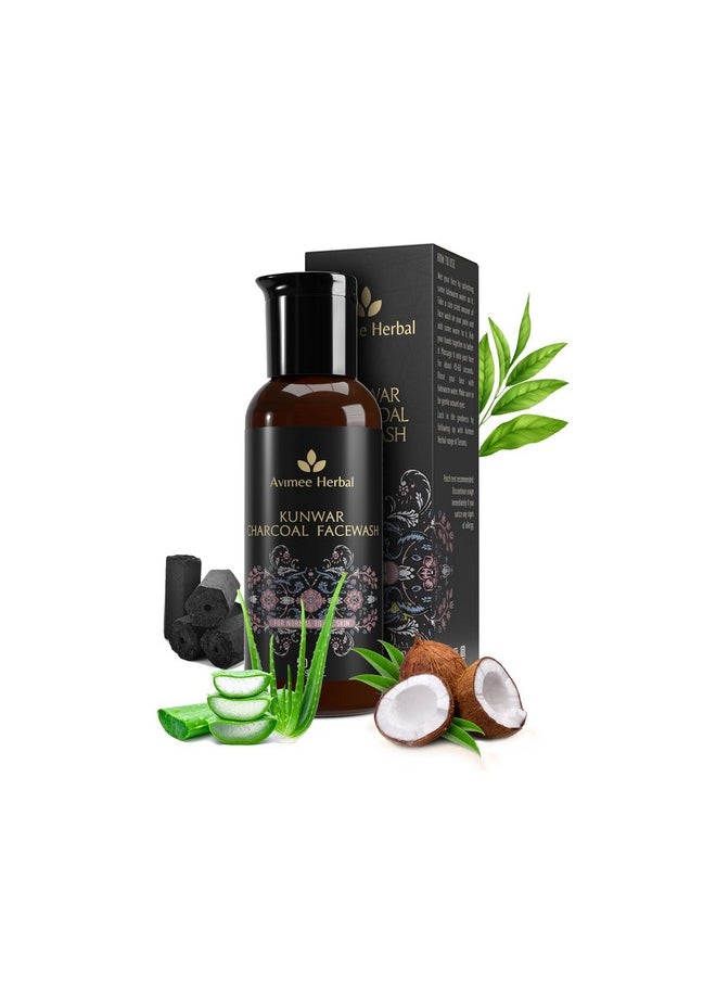 Kunwar Charcoal Face Wash I For Oil & Dust Free Skin That Glows From Within Deep Cleaning With Activated Charcoal & Neem Extracts 50 Ml