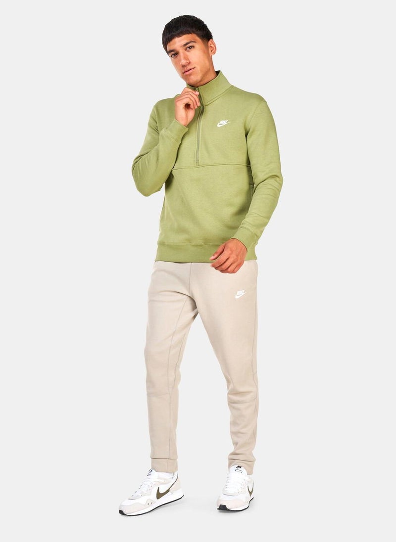 Men's Sportswear Club Brushed-Back 1/2-Zip Sweatshirt