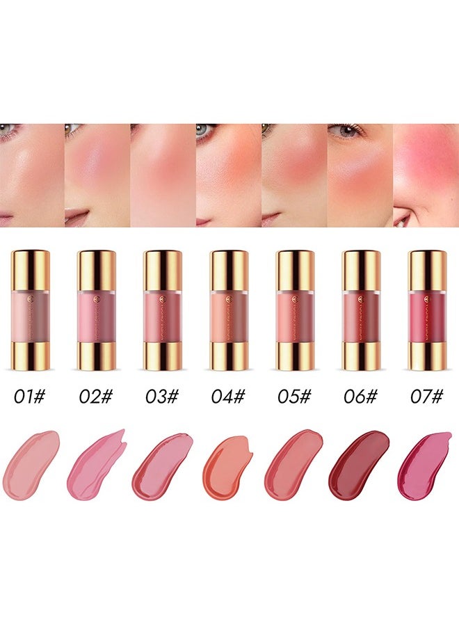 Liqud Blush,Dropper Liquid Blusher , Soft Matte Finish Cream Blush Liquid Blush Cream Blush Makeup Lightweight, Smooth Brightening Rouge #05
