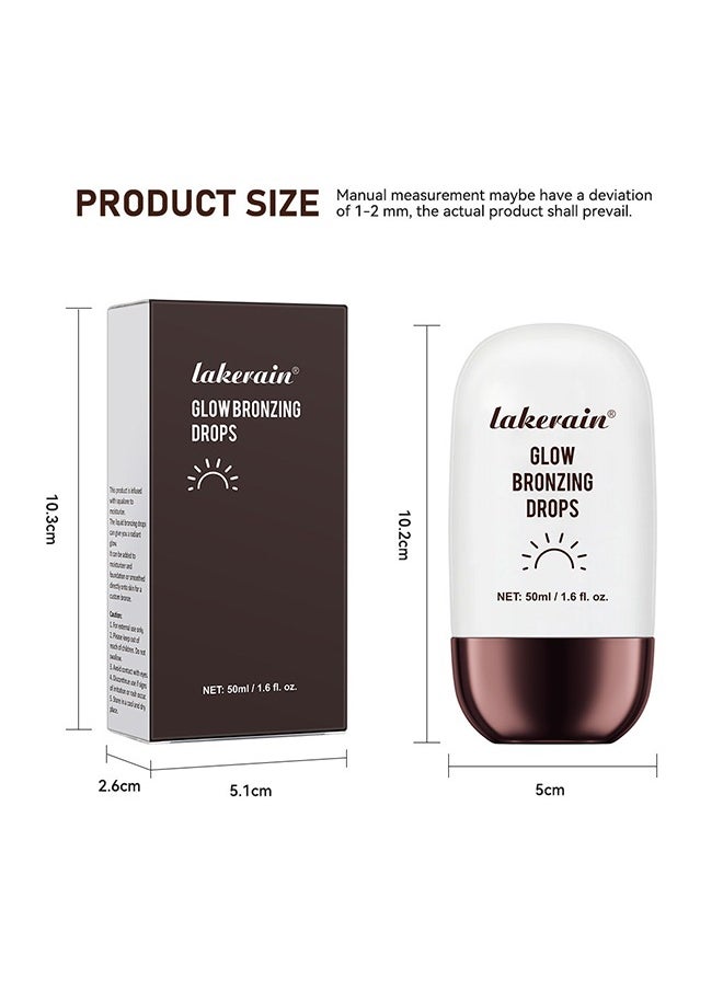 Glow Bronzing Drops,Super Glow Face Bronzing Drops, Liquid Bronzing Drops for Face & Skin, Natural Sun Kissed Bronzing Drops, Natural Glow Foundation Enhancer #04 Rich Bronze Glow