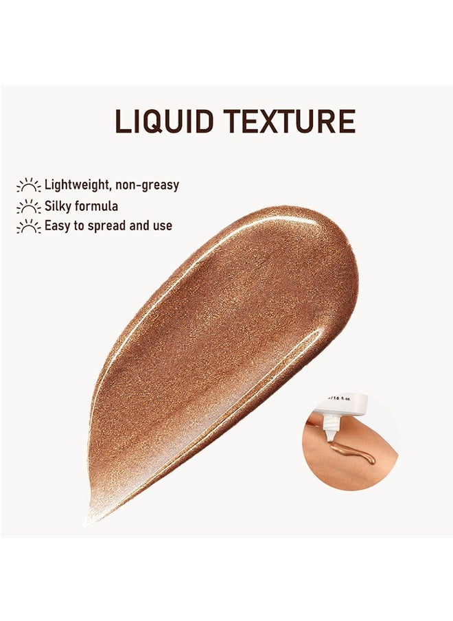 Glow Bronzing Drops,Super Glow Face Bronzing Drops, Liquid Bronzing Drops for Face & Skin, Natural Sun Kissed Bronzing Drops, Natural Glow Foundation Enhancer #04 Rich Bronze Glow