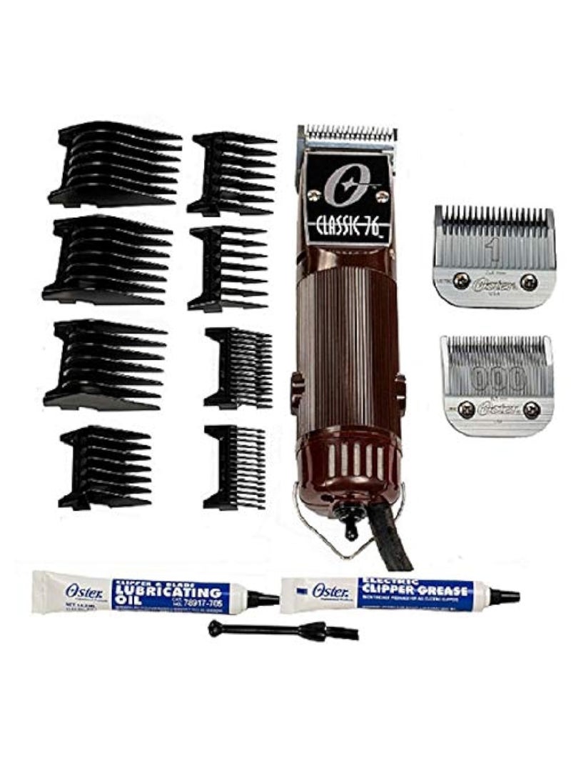 OSTER Classic 76 Hair Clipper Bundle - 2 items, includes pack of 8 plastic comb blades