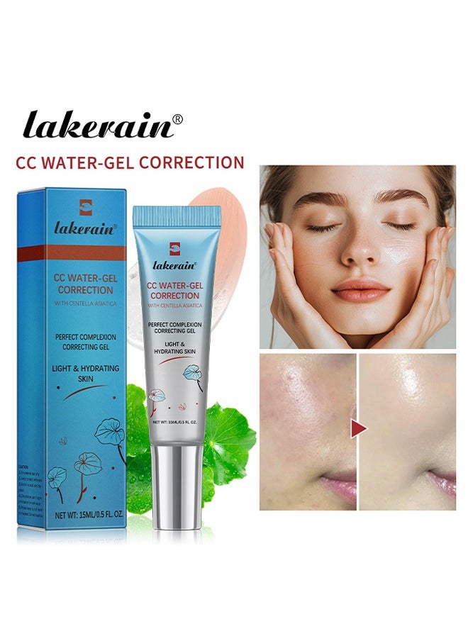 CC Water-gel Correction Cream With Centella Asiatica - Complexion Correcting gel - Lightweight & Hydration Skin, Non-Greasy - Soothes and Moisturizes skin, Even Skin Tone (Transparent)