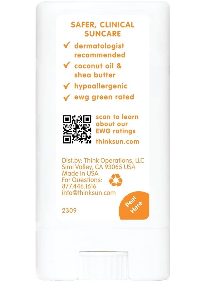 Thinkbaby SPF 30 Sunscreen Stick - Safe, Natural, Water Resistant Sun Cream for Babies, Kids & Adults - Mineral UVA/UVB Sun Protection - Reef Friendly Travel Stick, 0.64 oz