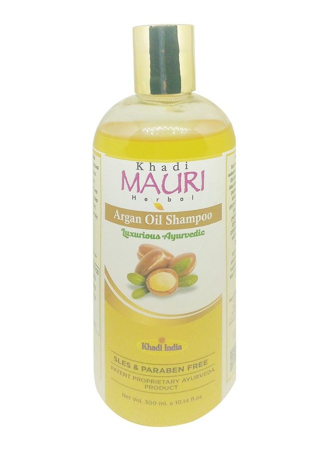 Mauri Herbal Argan Oil Shampoo - Daily Haircare Enriched With Amla, Bhringraj & Aloe Vera For Men And Women - Uplifts Hair Growth & Thickness - Ideal For Overall Hair Nourishment - 300 Ml