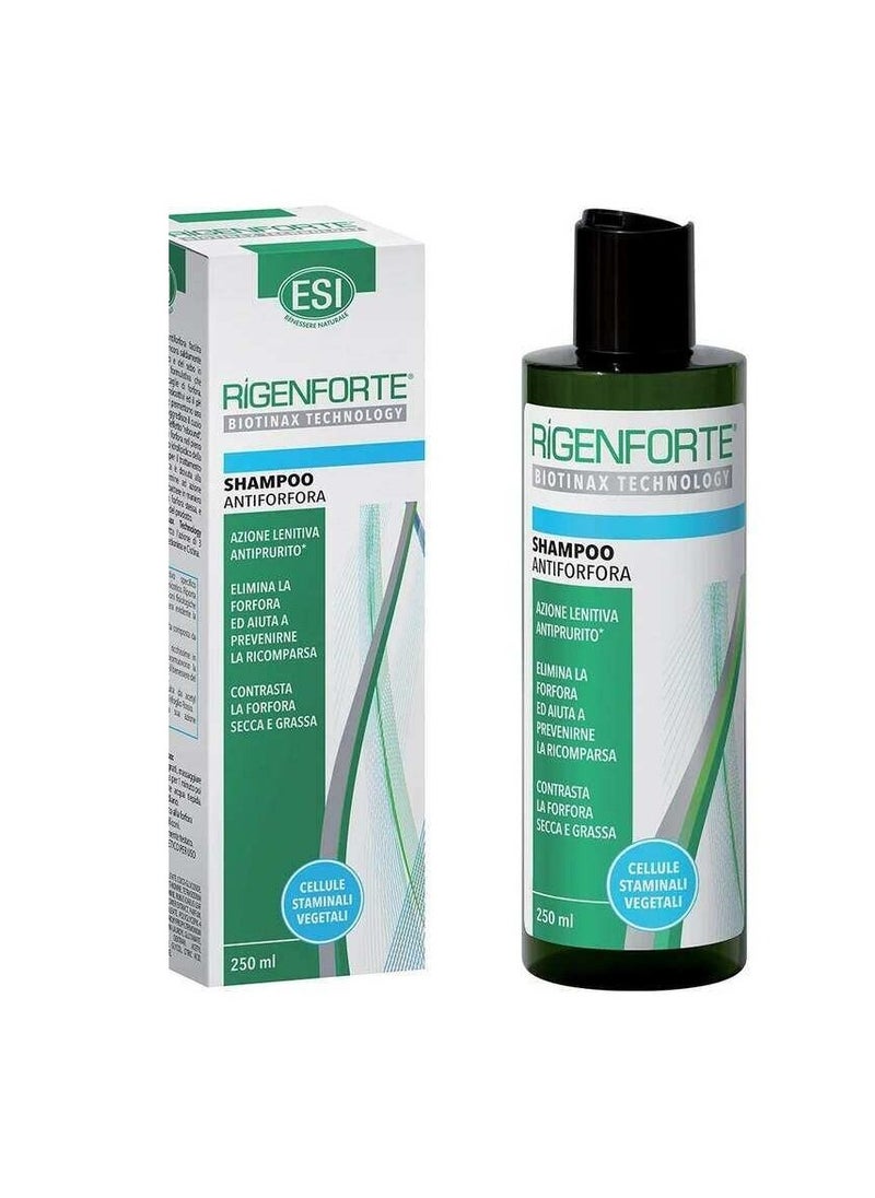 ESI Rigenforte Soothing, Anti-Pruritic & Anti-Dandruff Shampoo with Vegetable Stem Cells – Coloring-Free, Silicones-Free, 250 ml