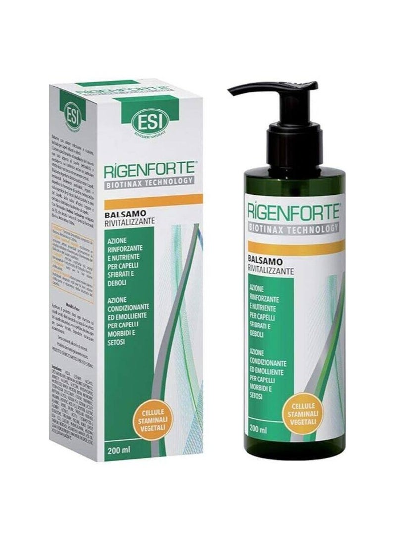 ESI Rigenforte Revitalizing, Strengthening & Nourishing Conditioner with Vegetable Stem Cells for Damaged & Weak Hair - coloring free, silicones free 200 ml