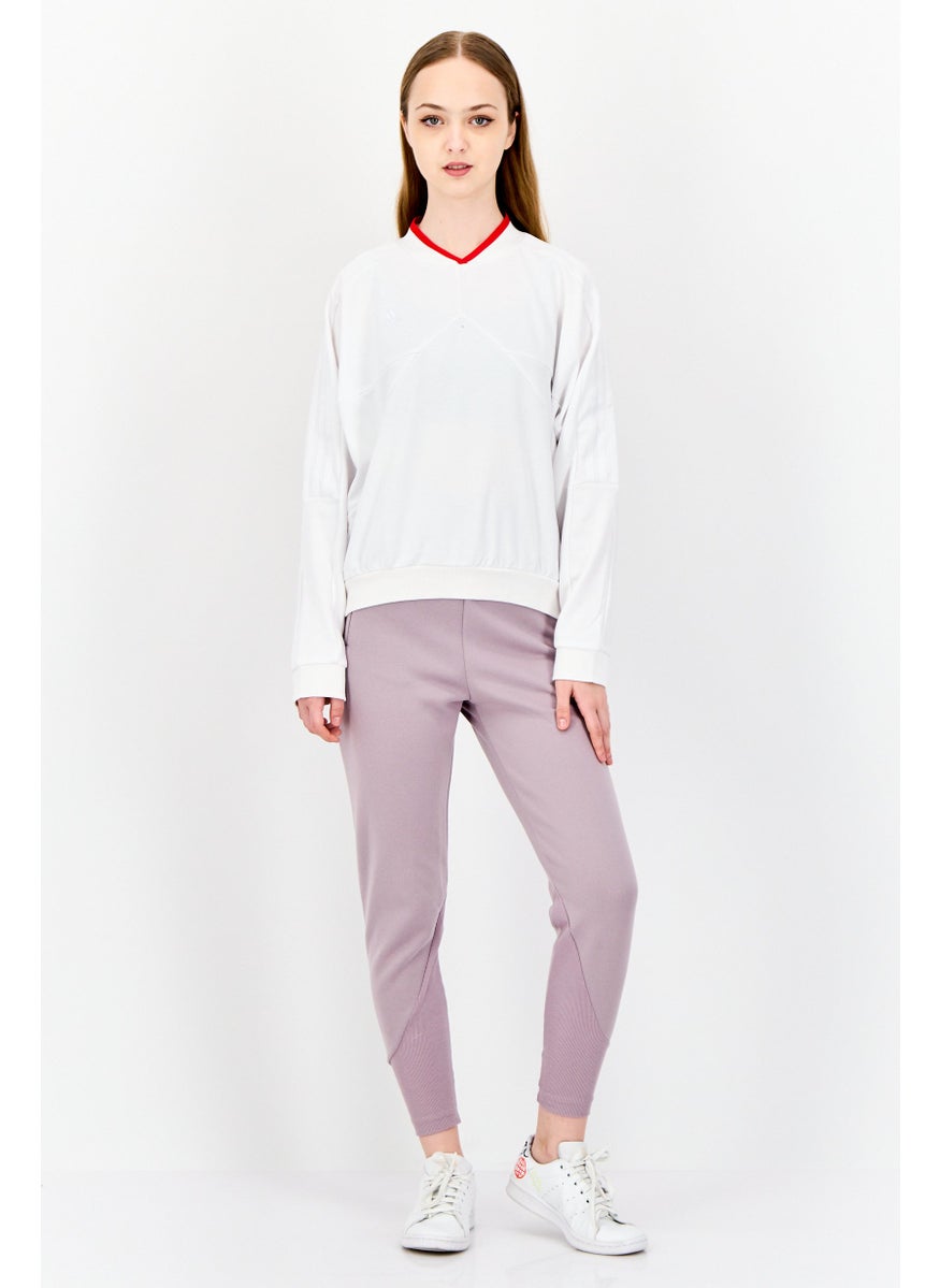 Women Sportswear Fit Long Sleeve Outdoor Sweatshirt, White