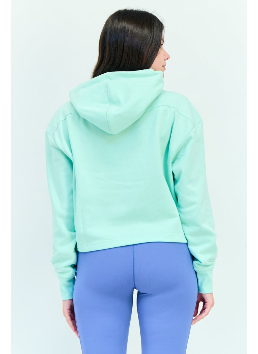 Women Sportswear Fit Outdoor Hoodie, Lime Green