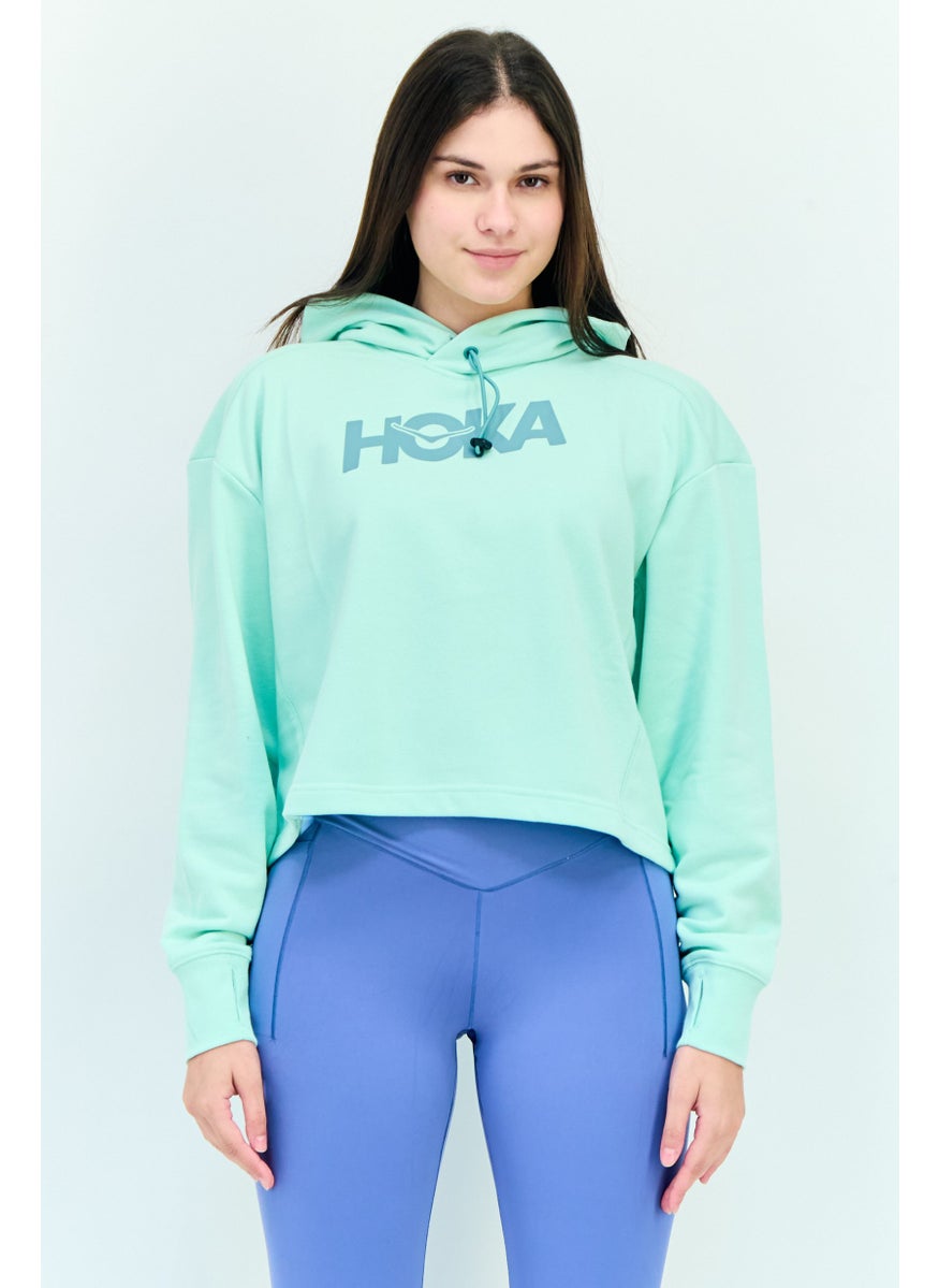 Women Sportswear Fit Outdoor Hoodie, Lime Green