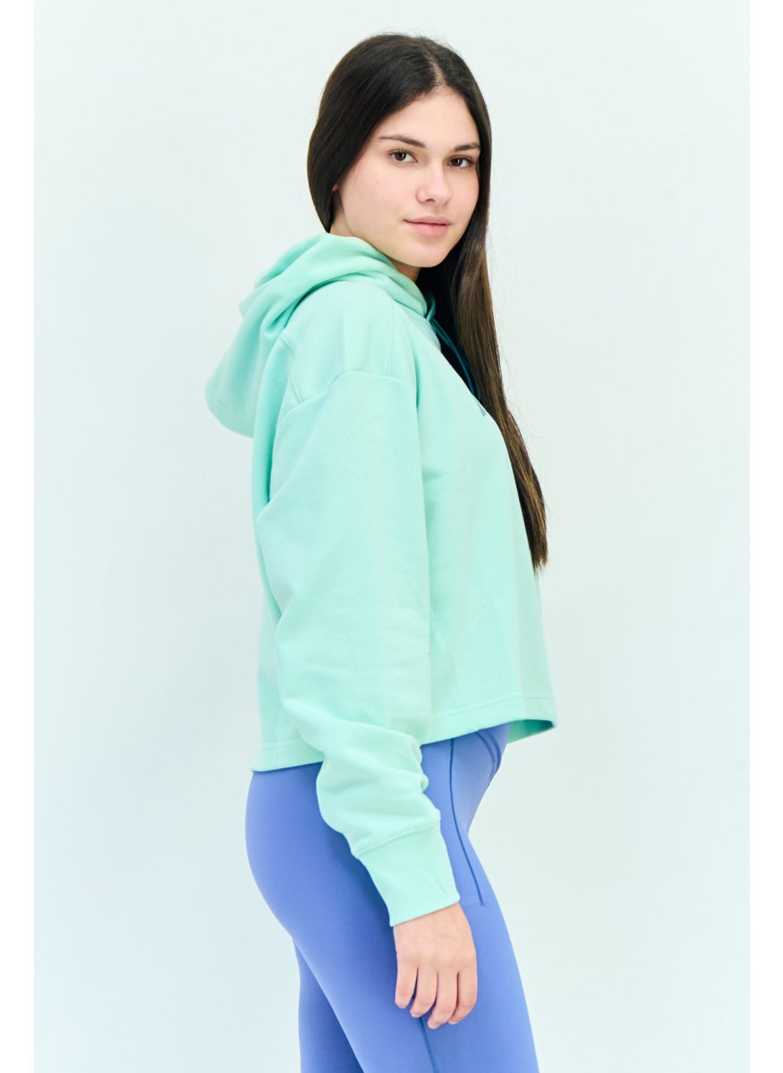 Women Sportswear Fit Outdoor Hoodie, Lime Green