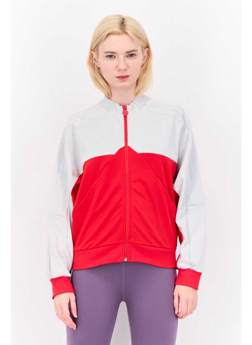 Women Sportswear Fit Brand Logo Long Sleeves Outdoor Sweatshirt, Multicolor