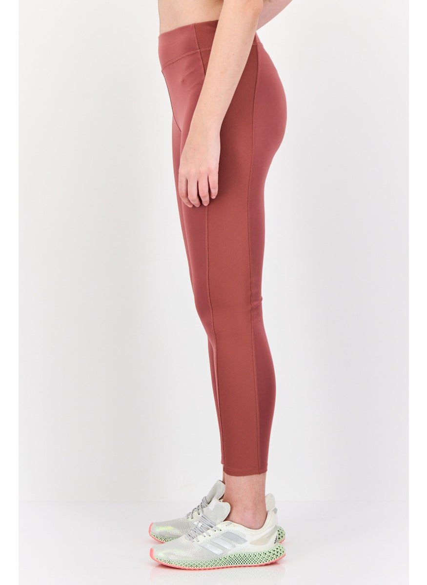 Women High Rise Sportswear Fit Yoga Leggings, Old Rose