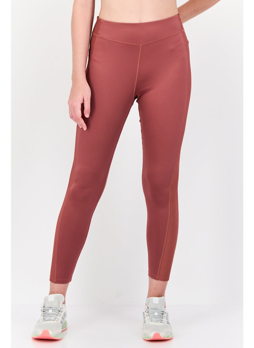 Women High Rise Sportswear Fit Yoga Leggings, Old Rose