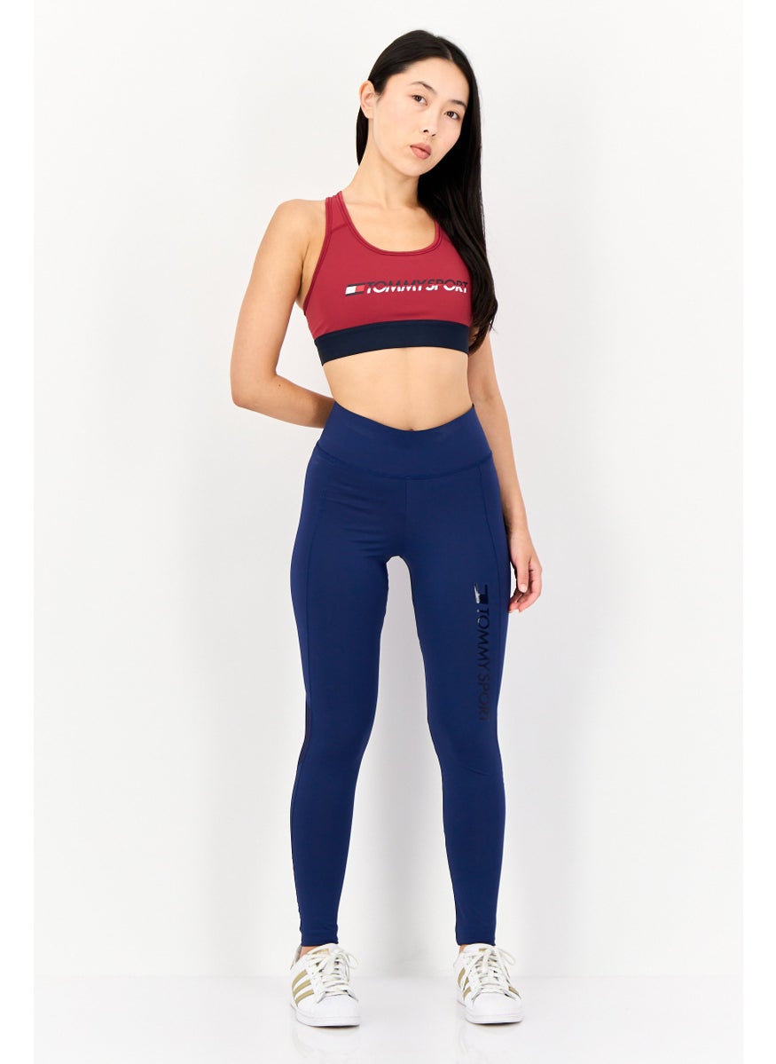 Women Sportswear Fit Training Leggings, Navy