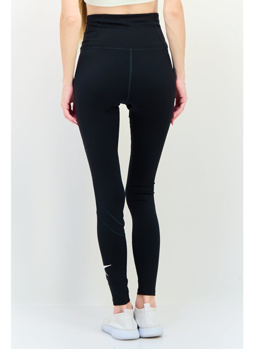 Women Sportswear Fit Outdoor Tights, Black