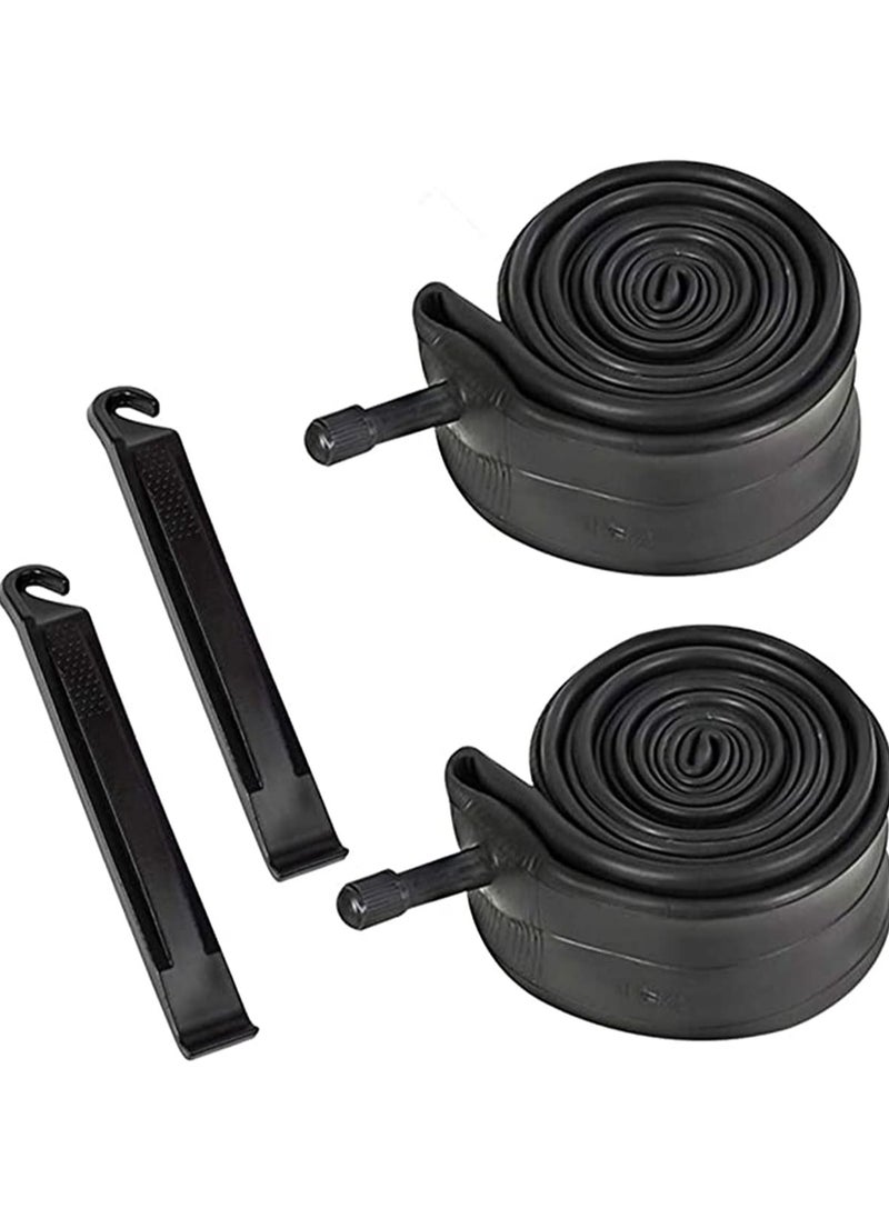 KASTWAVE Bike Inner Tube 26 x 1.75/2.125 Inch Bicycle Inner Tubes Rubber Replacement Bike Interior Tire Valve Road MTB Bike Tube with 2 Tire Levers, 2 Pack