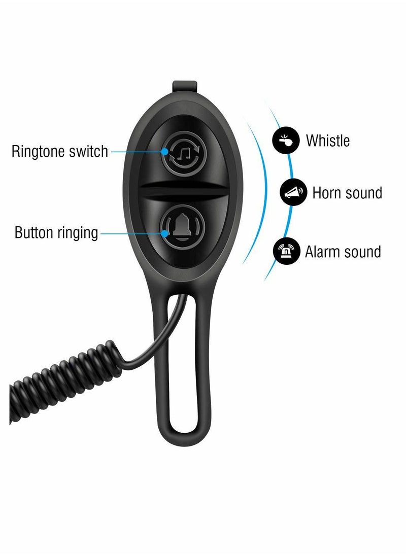 Loud 120dB Adjustable Volume Bicycle Horn with 4 Sound Modes for Safety