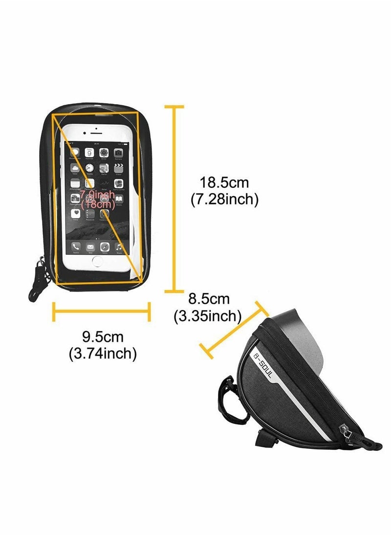 Bike Cell Phone Front Rack Bag for Cell Phones Under 6.5